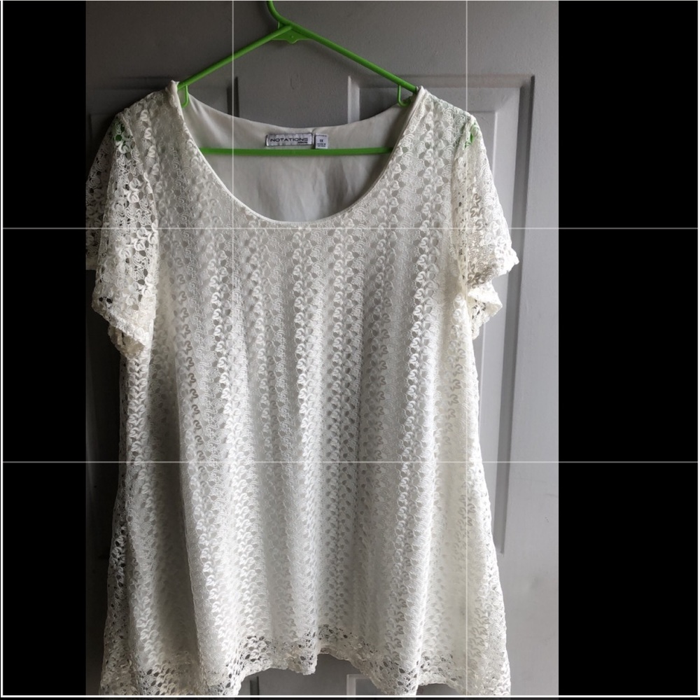 While lace top